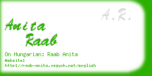 anita raab business card